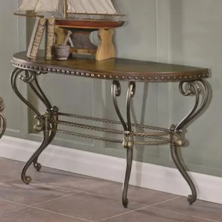 Traditional Scrolled Metal Sofa Table